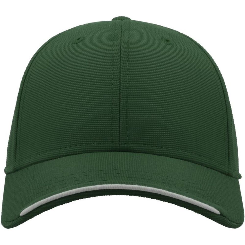 Atlantis Estoril 6 Panel Jacquard Recycled Baseball Cap / Bottle Green